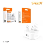 UK 3 Pin Premium Quality Exquisite Design Wall Charging Plug (SP TC 21A)