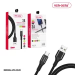 USB to Type C Charging Cable 3A Nylon Cable Black (1.5 Metre)