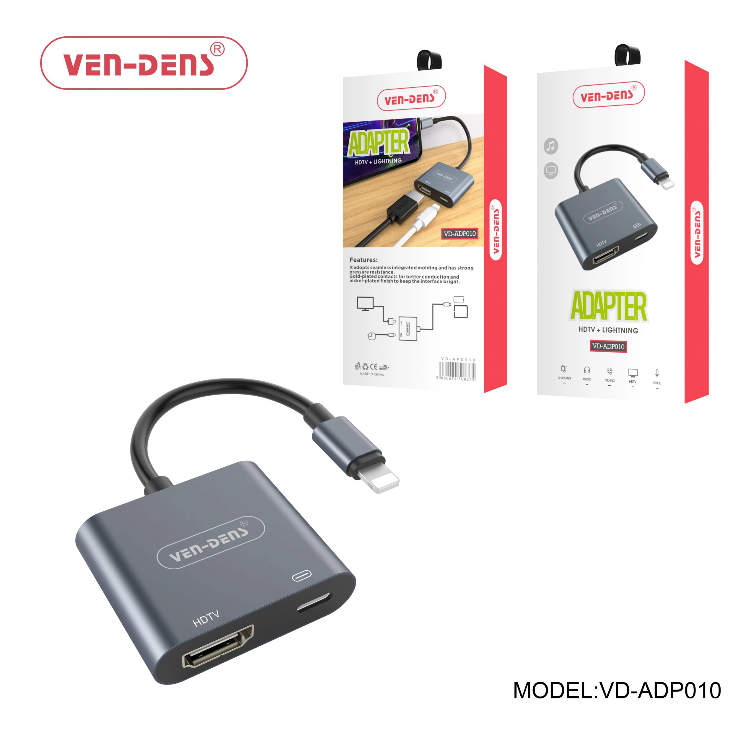 Lightning to HDTV Adapter With PD Port
