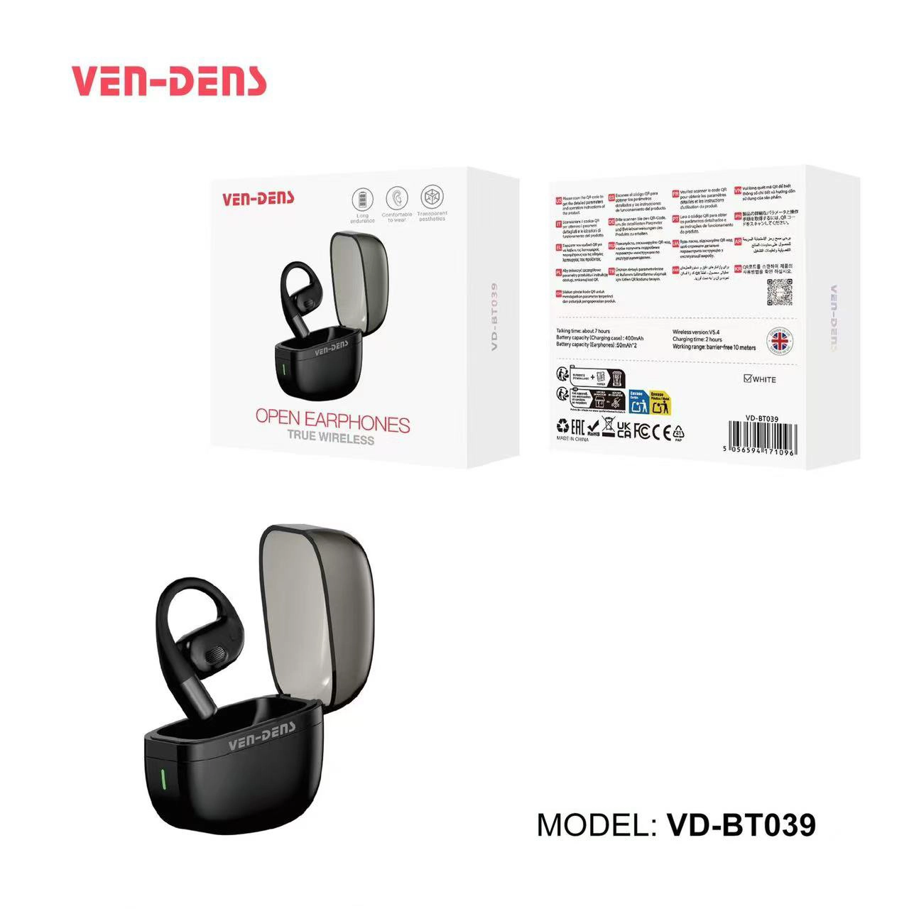 True Wireless Open Stereo Earphones Bluetooth 5.4 Earbuds (BT039)