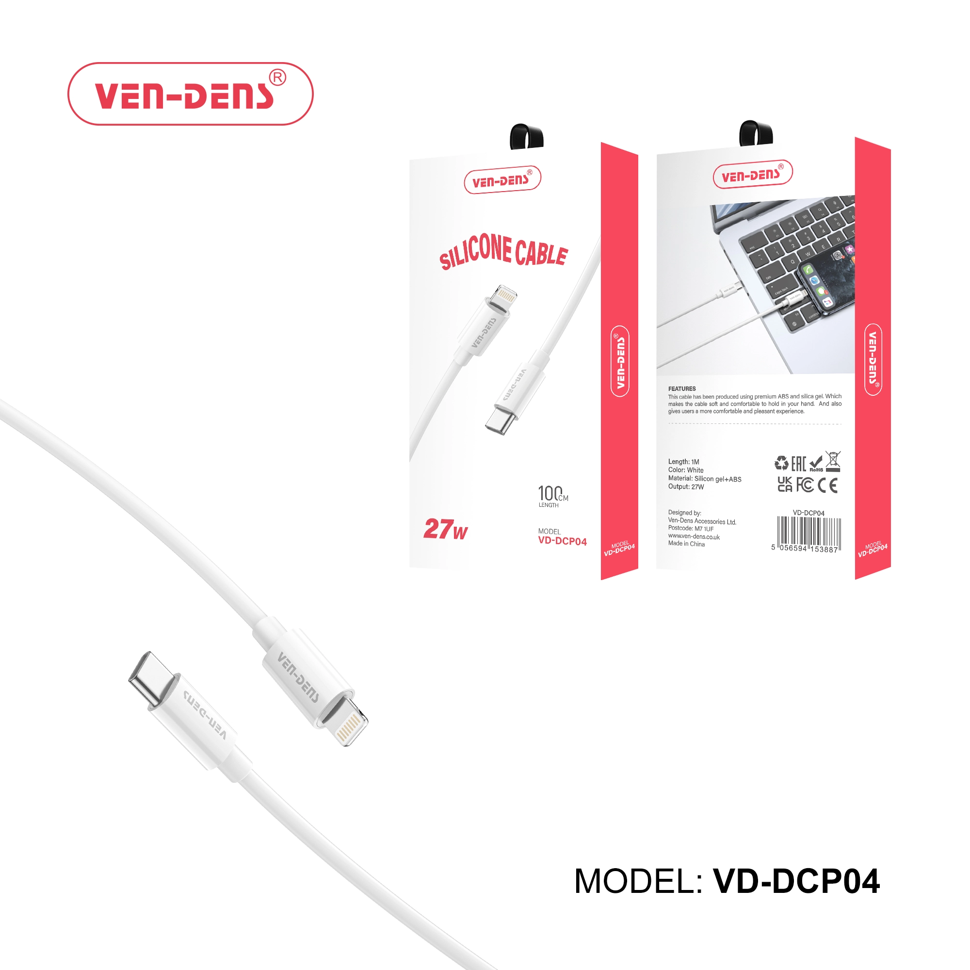 Silicone USB C To Lightning Charging Cable