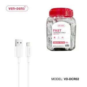 2A 5V PVC USB A To Lightning Charging Cable (50Pcs In Box)