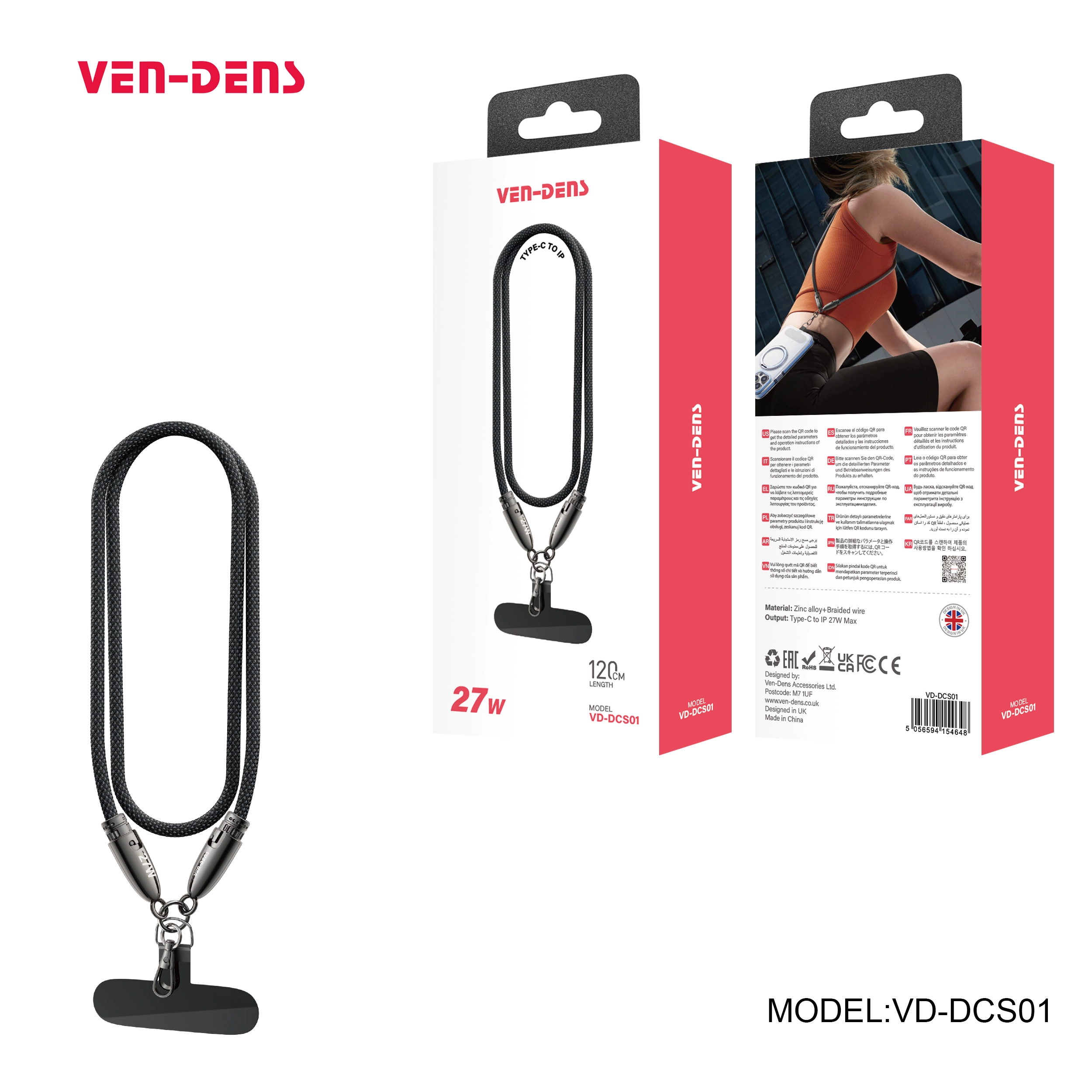 27W PVC Cable USB C To iPhone Cable