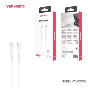 60W Silicone Cable USB C To TYPE C Cable