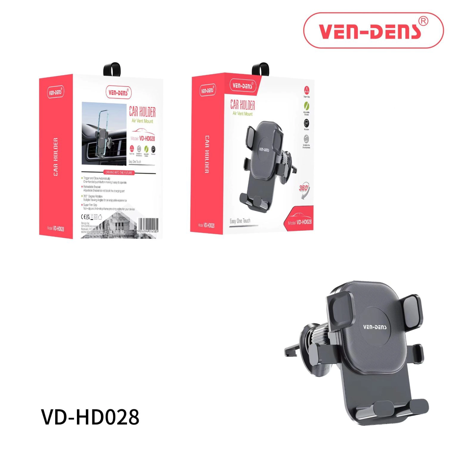 Car Holder Air Vent Mount 360 rotation Easy One Touch