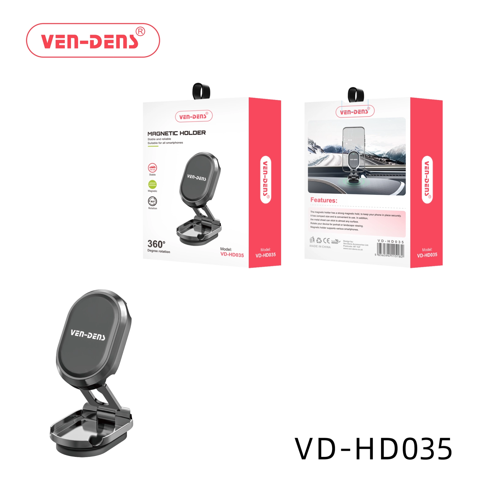 stable & relaible magnetic holder 360 rotation