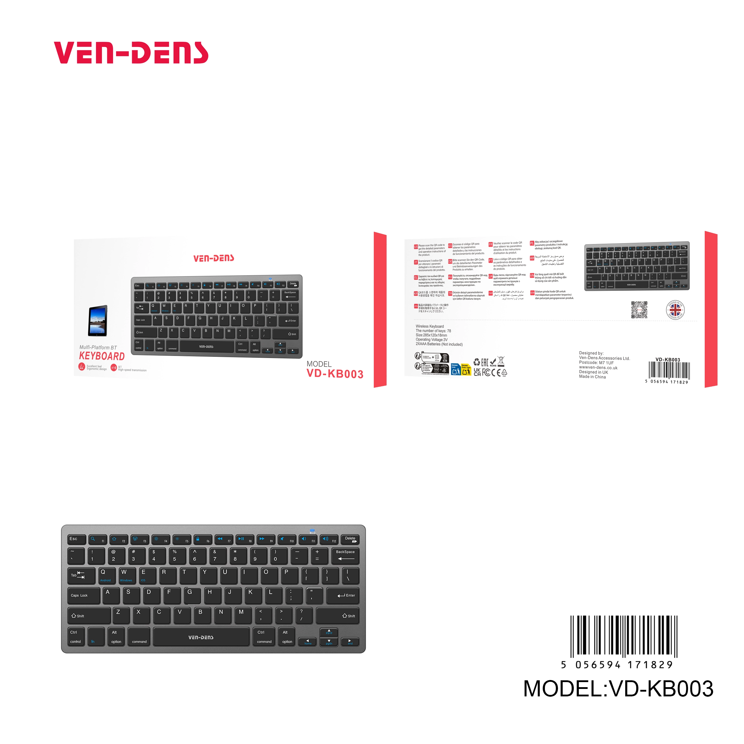 Multi Platform BT Keyboard