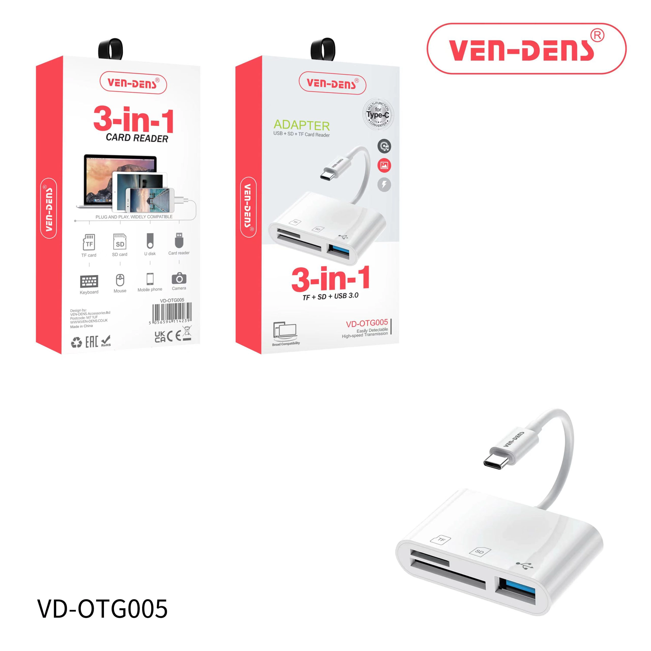 3 in 1 Card Reader Adapter