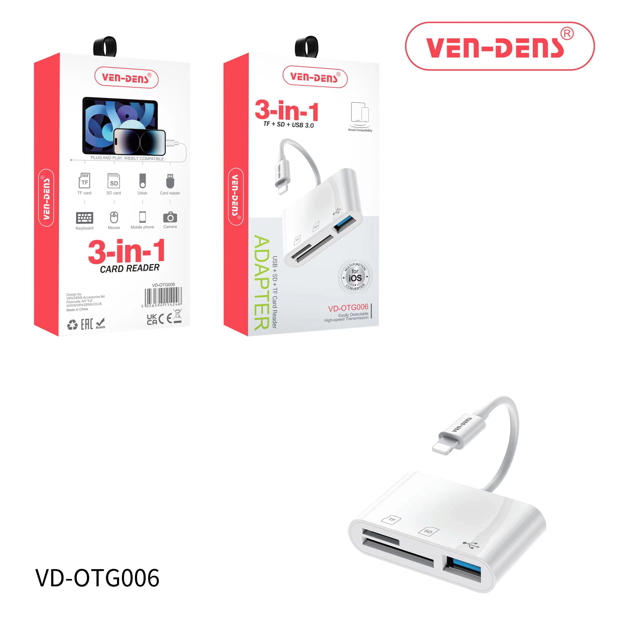 3 in 1 Card Reader Adapter