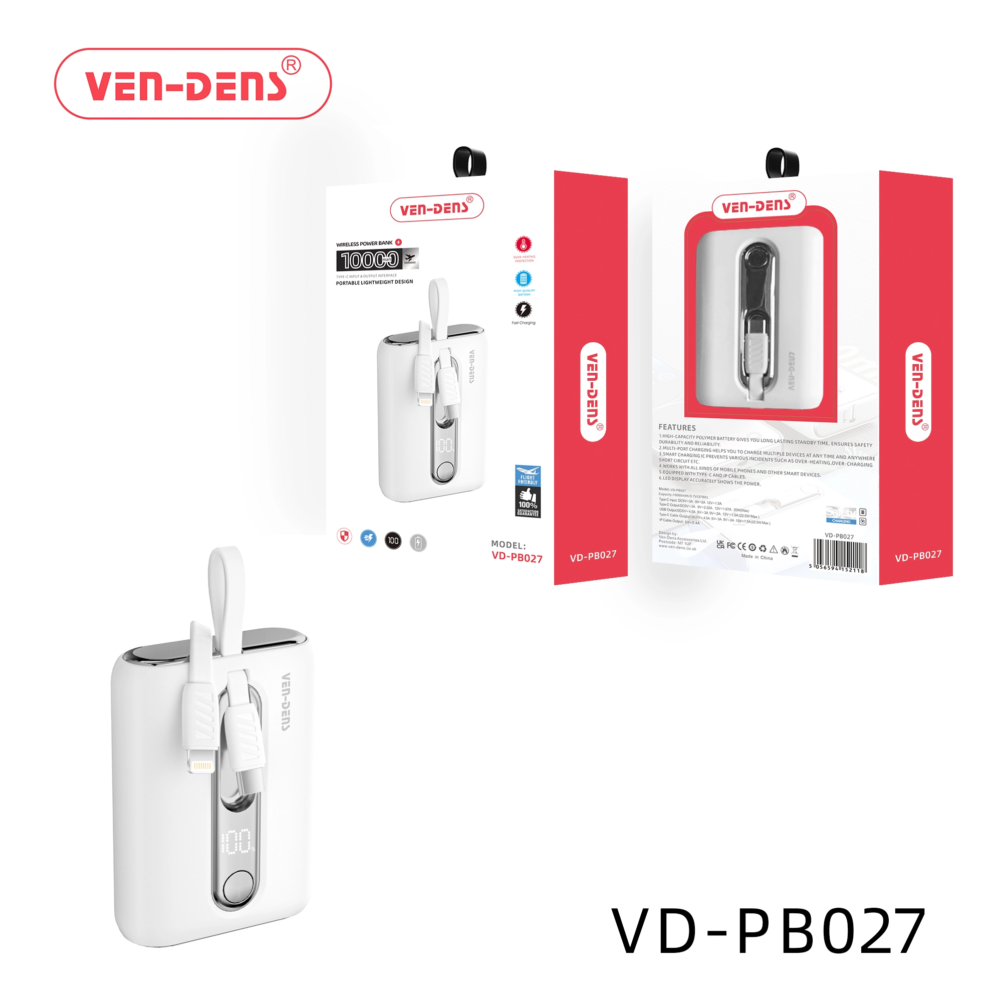 Power Bank 10000mAh portable lightweight design