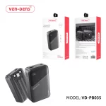 Power Bank 20000mAh 22.5w wireless powerbank 3IN1 Built in Charging Cables